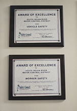 Safety awards from the Safety Council of Palm Beach County.